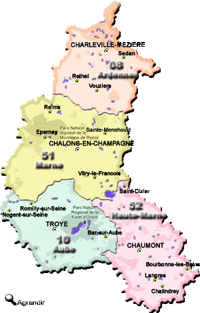 Préfectures et Chefs-lieux de la Région Champagne-Ardenne