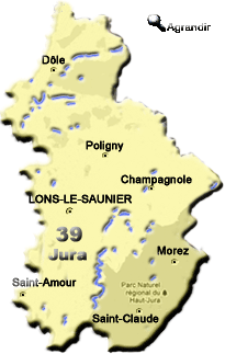 Préfectures & Chefs-lieux du Département du Jura dans la Région Franche-Comté