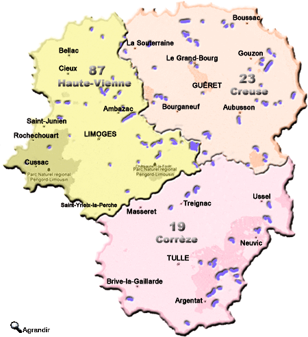 Préfectures & Chefs-lieux de la Région du Limousin