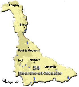 Préfectures & Chefs-lieux du Département de la Meurthe-Et-Moselle dans la Région Lorraine