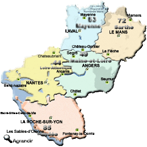 Préfectures & Chefs-Lieux de la Région du Pays-de-la-Loire