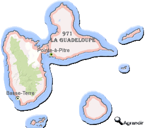 Préfectures & Chefs-lieux du Département de la Guadeloupe dans la Région des Départements d'Outre Mer