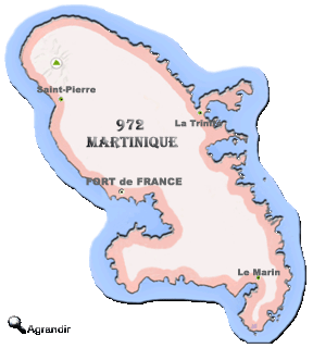 Préfectures & Chefs-lieux du Département de la Martinique dans la Région des Départements d'Outre Mer