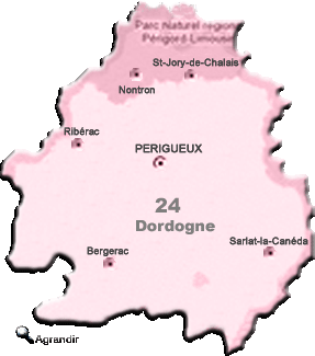 Préfectures & Chefs-lieux du Département de la Dordogne dans la Région de l'Aquitaine