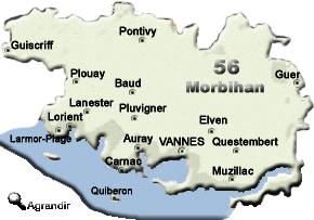 Préfectures & Chefs-lieux du Département du Morbihan dans la Région Bretagne