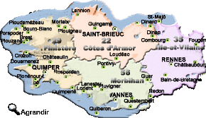Préfectures et Chefs-lieux de la région Bretagne