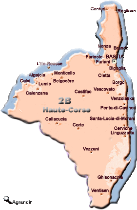 Préfectures & Chefs-lieux du Département de la Haute-Corse dans la Région Corse