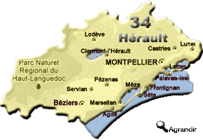 Préfectures & des Chefs-lieux du Département de l´Hérault dans la Région Languedoc-Roussillon
