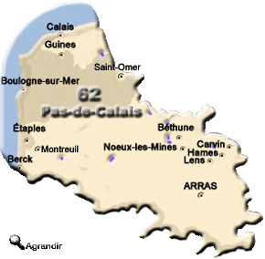 Préfectures & Chefs-lieux du Département du Pas-De-Calais dans la Région Pas-de-Calais